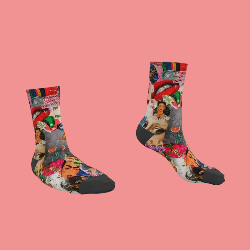 Becollage Socken mehrfarbig