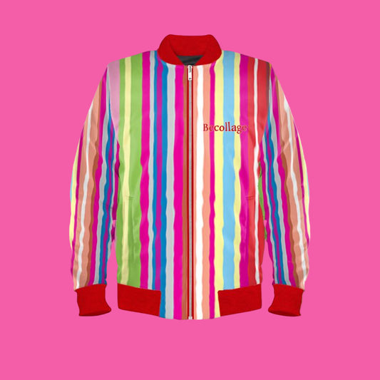Bomber jacket multi striped