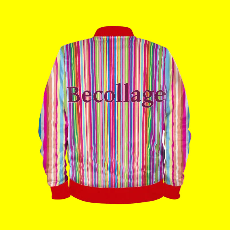 Bomber jacket multi striped