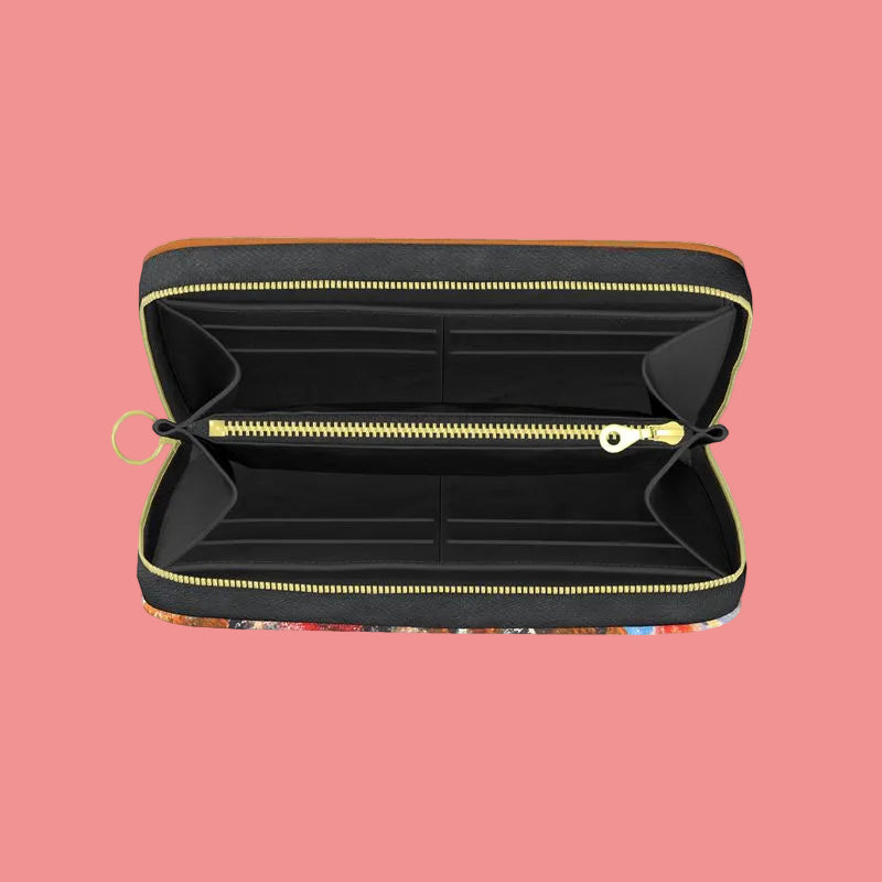 Becollage Leather Zip Wallet