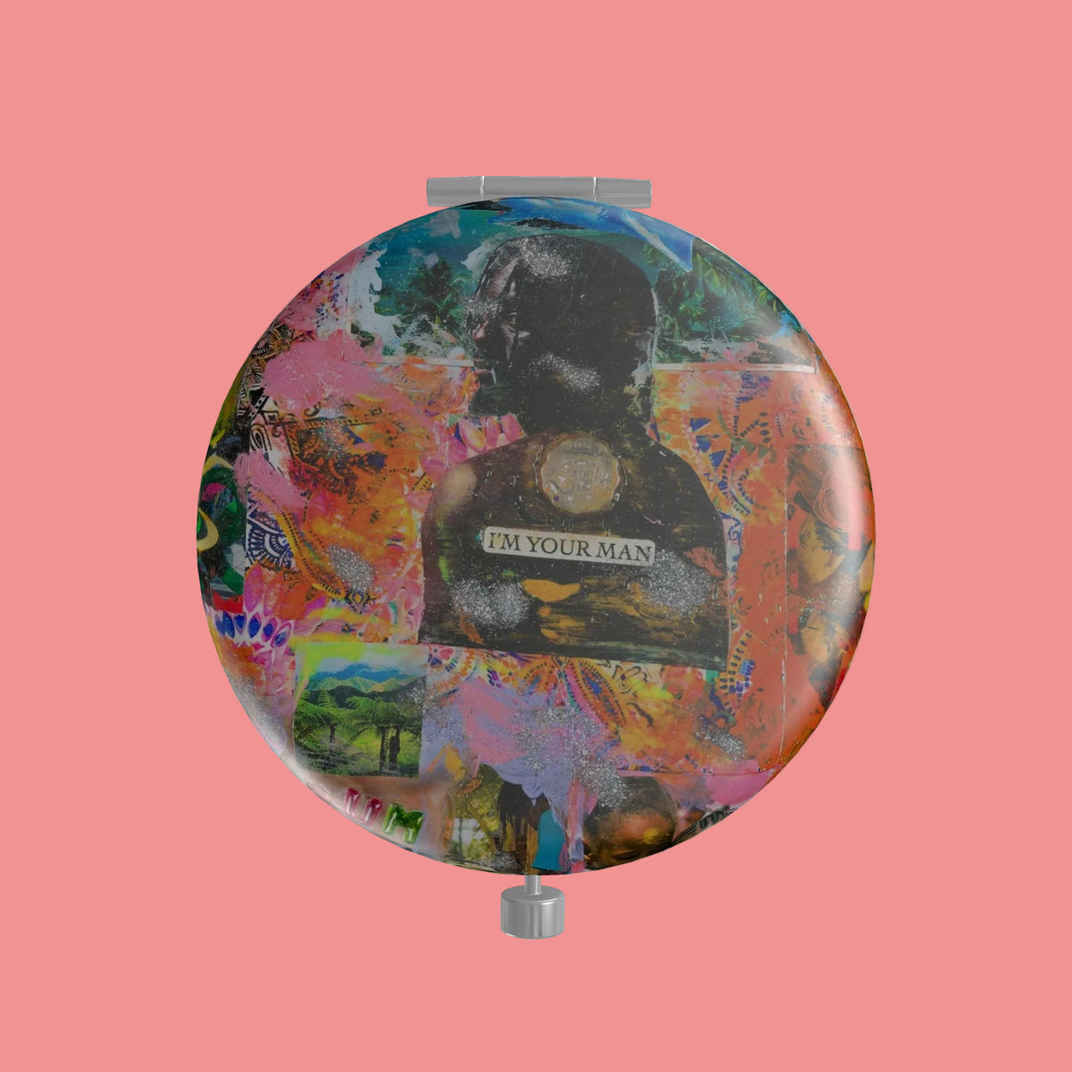 Becollage Metall-Kompaktspiegel