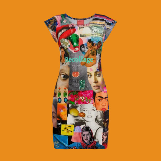 Becollage tunic T-shirt dress