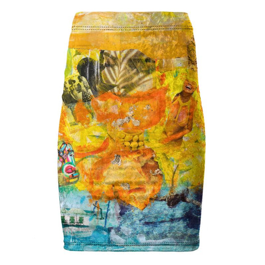 Becollage pencil skirt stretch