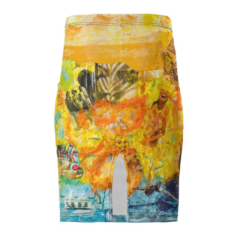 Becollage pencil skirt stretch