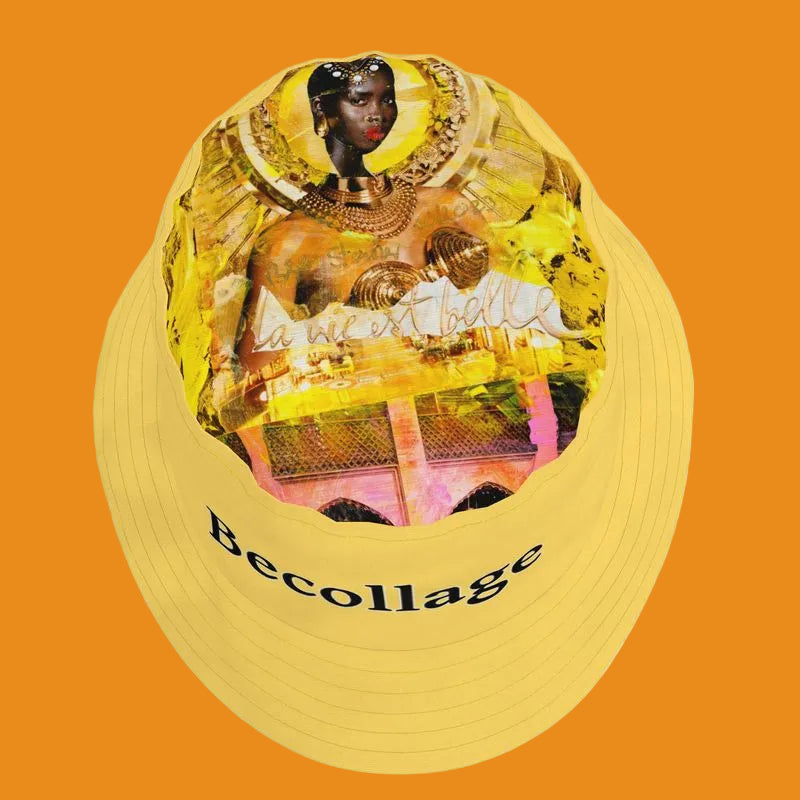 Becollage bucket hat yellow