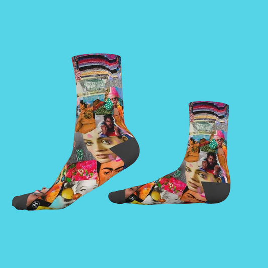 Becollage multi color socks