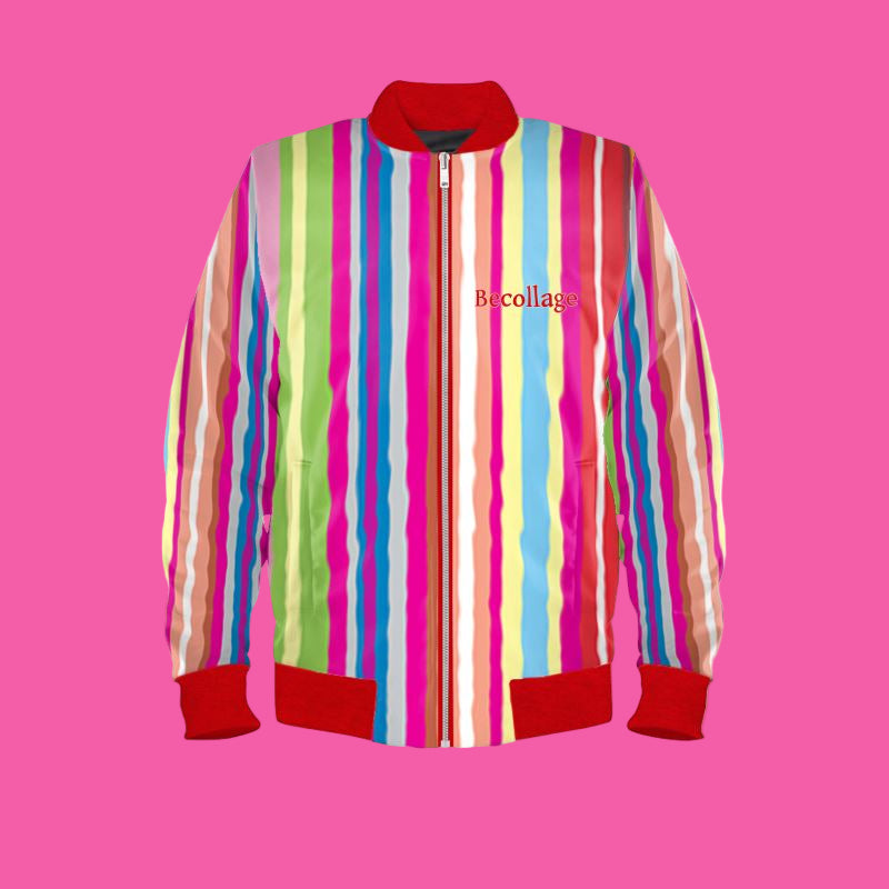 Bomber jacket multi striped