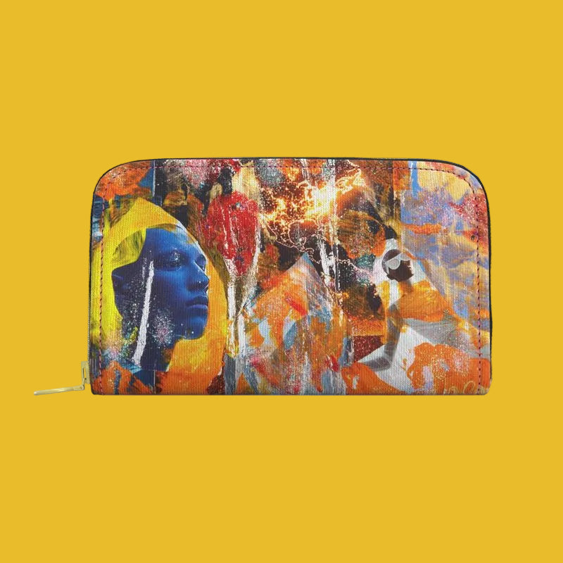 Becollage Leather Zip Wallet