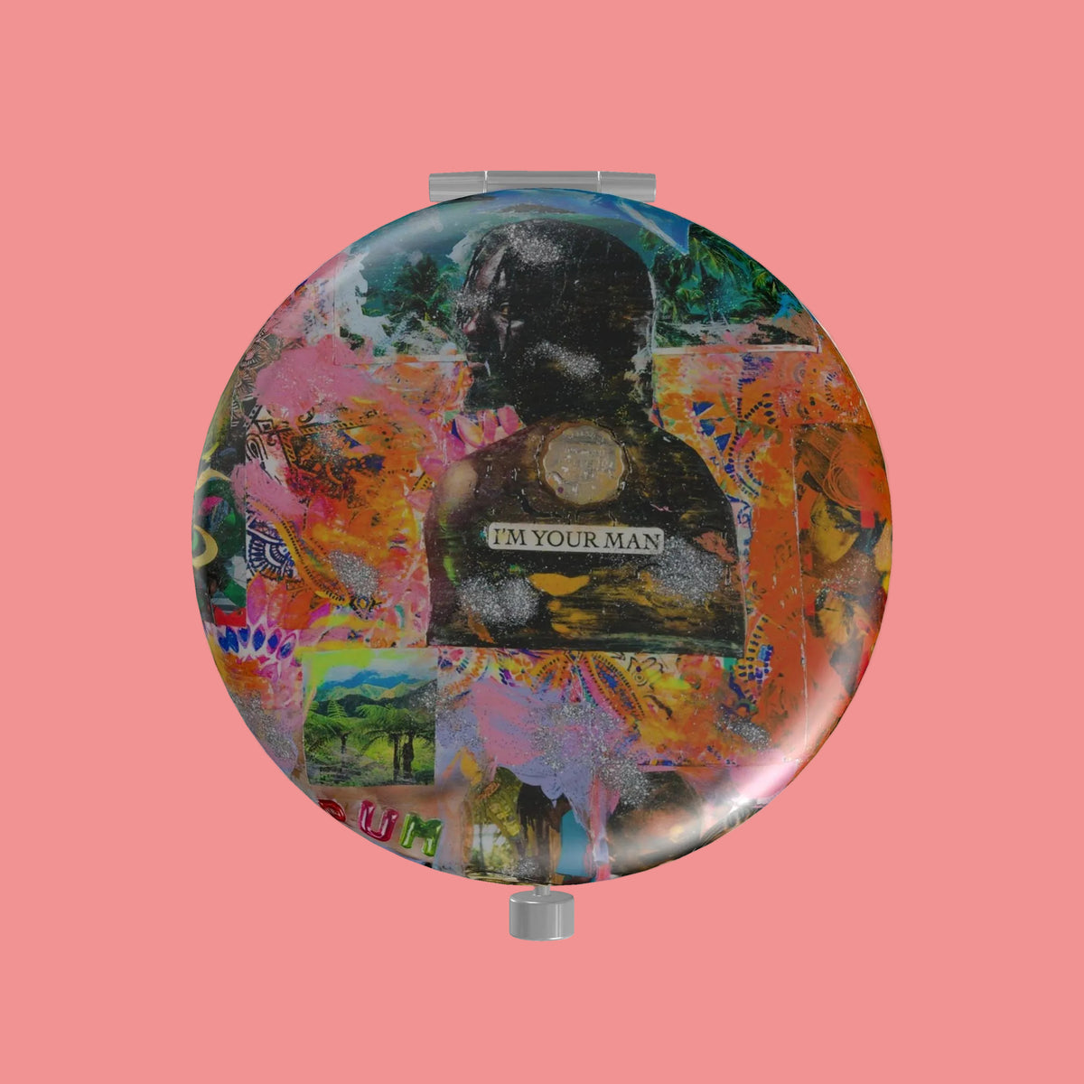 Becollage Metal art compact mirror
