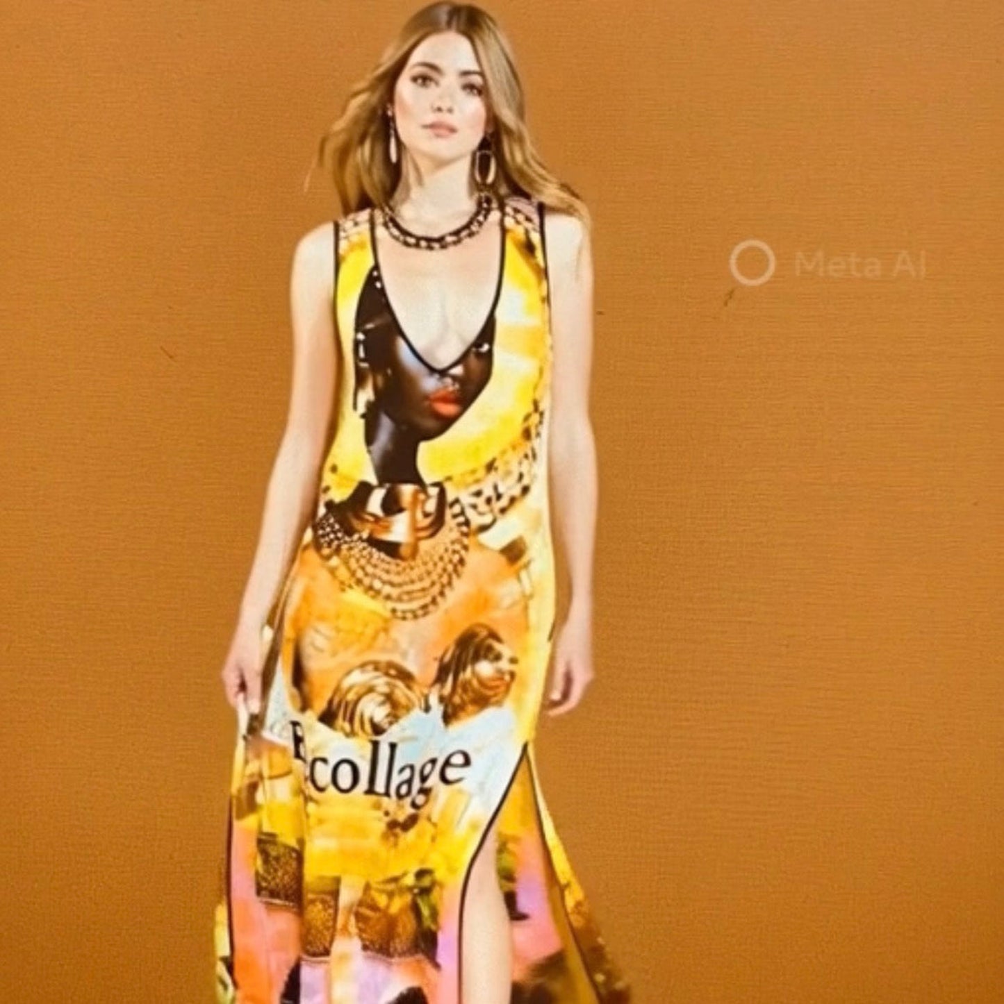 Becollage Slip Dress