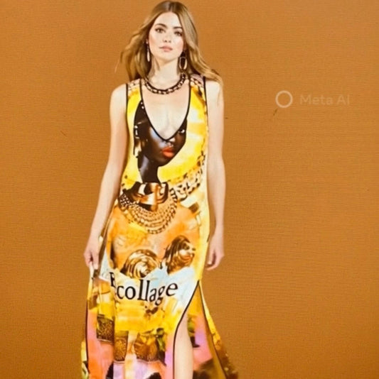 Becollage Slip Dress