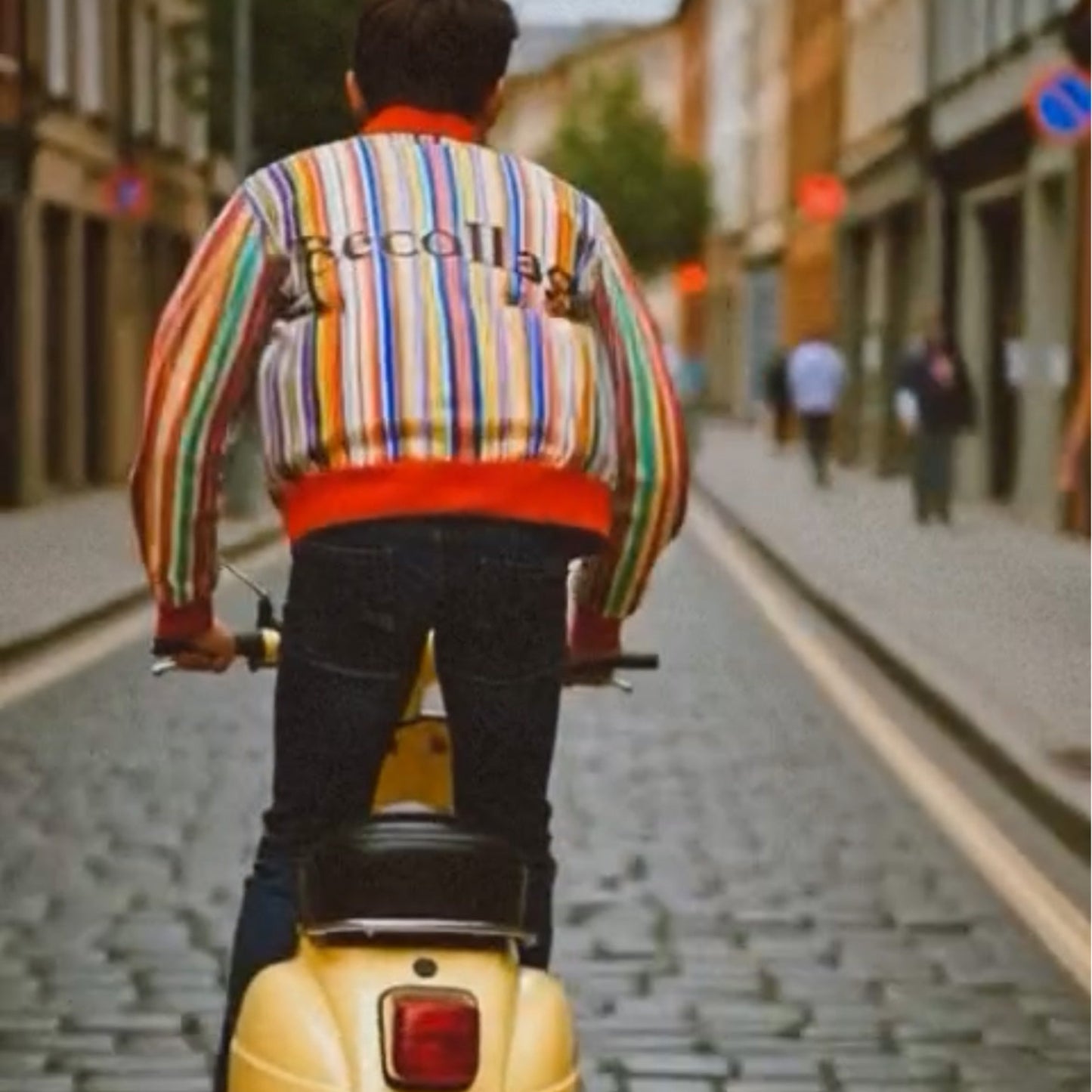 Bomber jacket multi striped