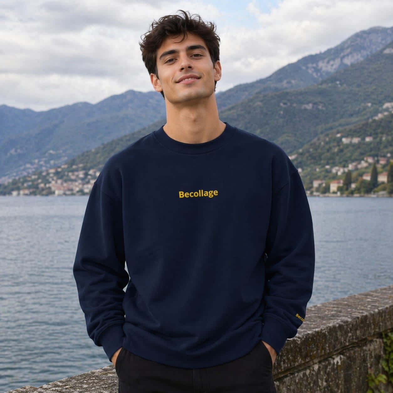 Unisex organic oversized sweatshirt dark Navy
