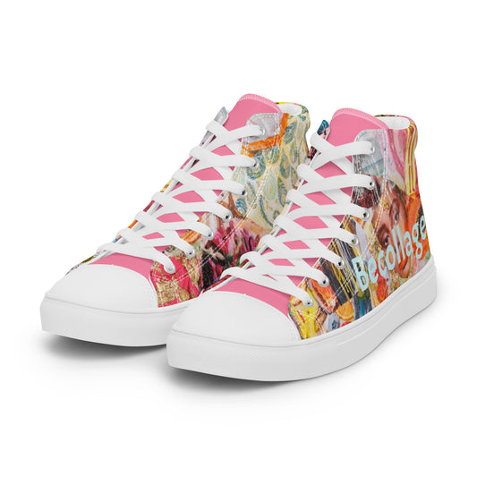 High-Top womens canvas sneakers Pineapple-Papaya