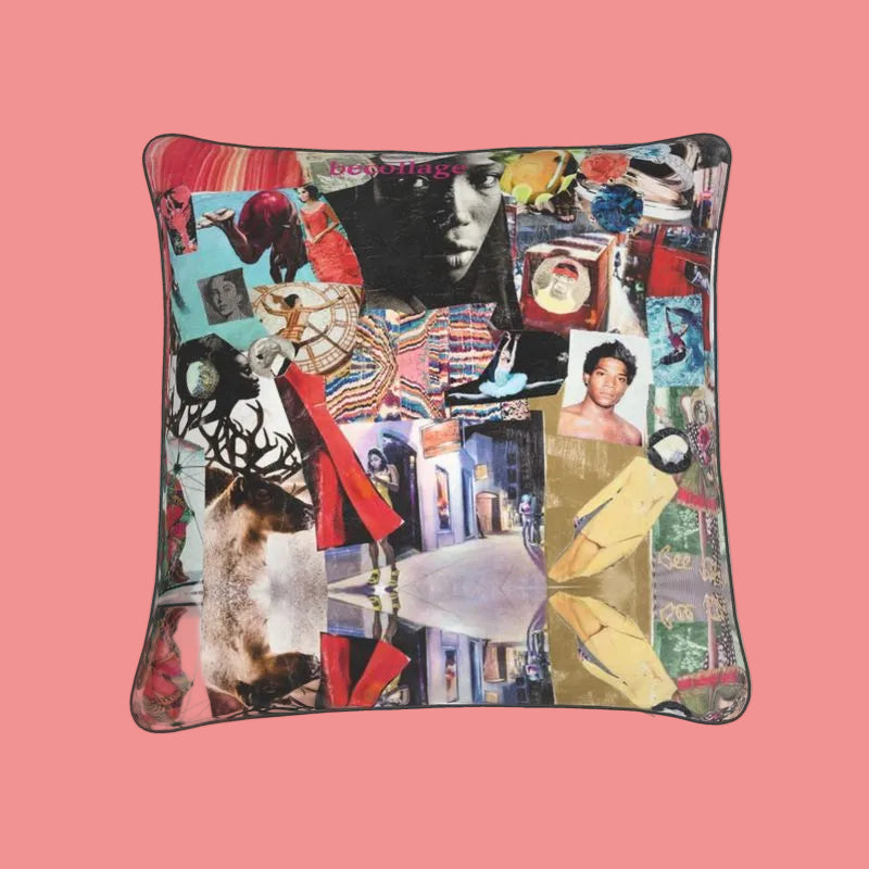 Becollage designer throw pillow